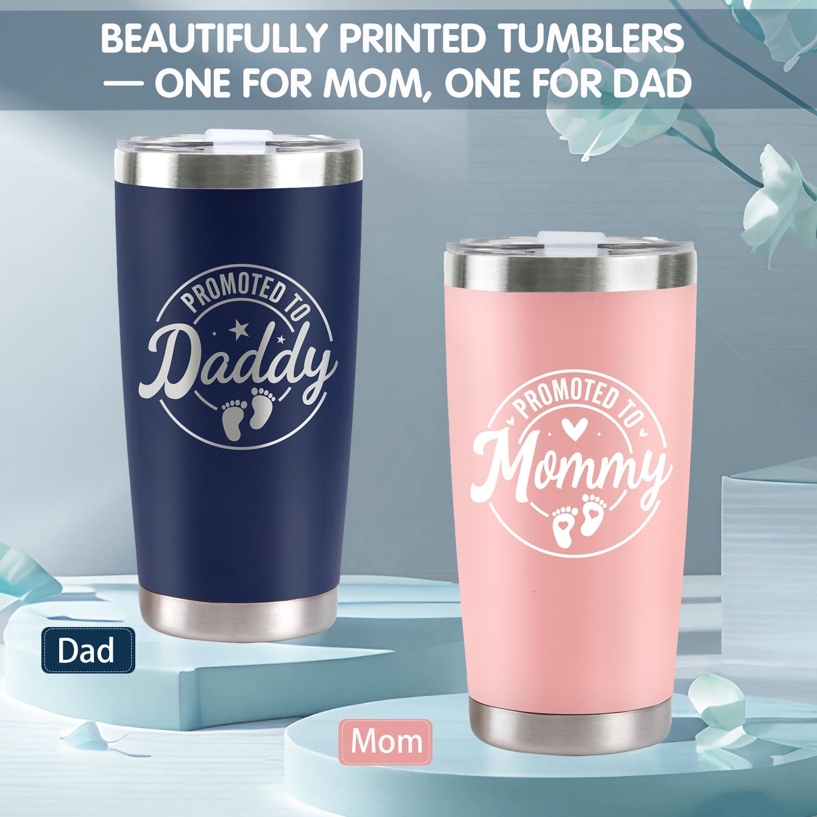 CUPLOOV tumbler lids and stainless steel straws for convenient hydration.