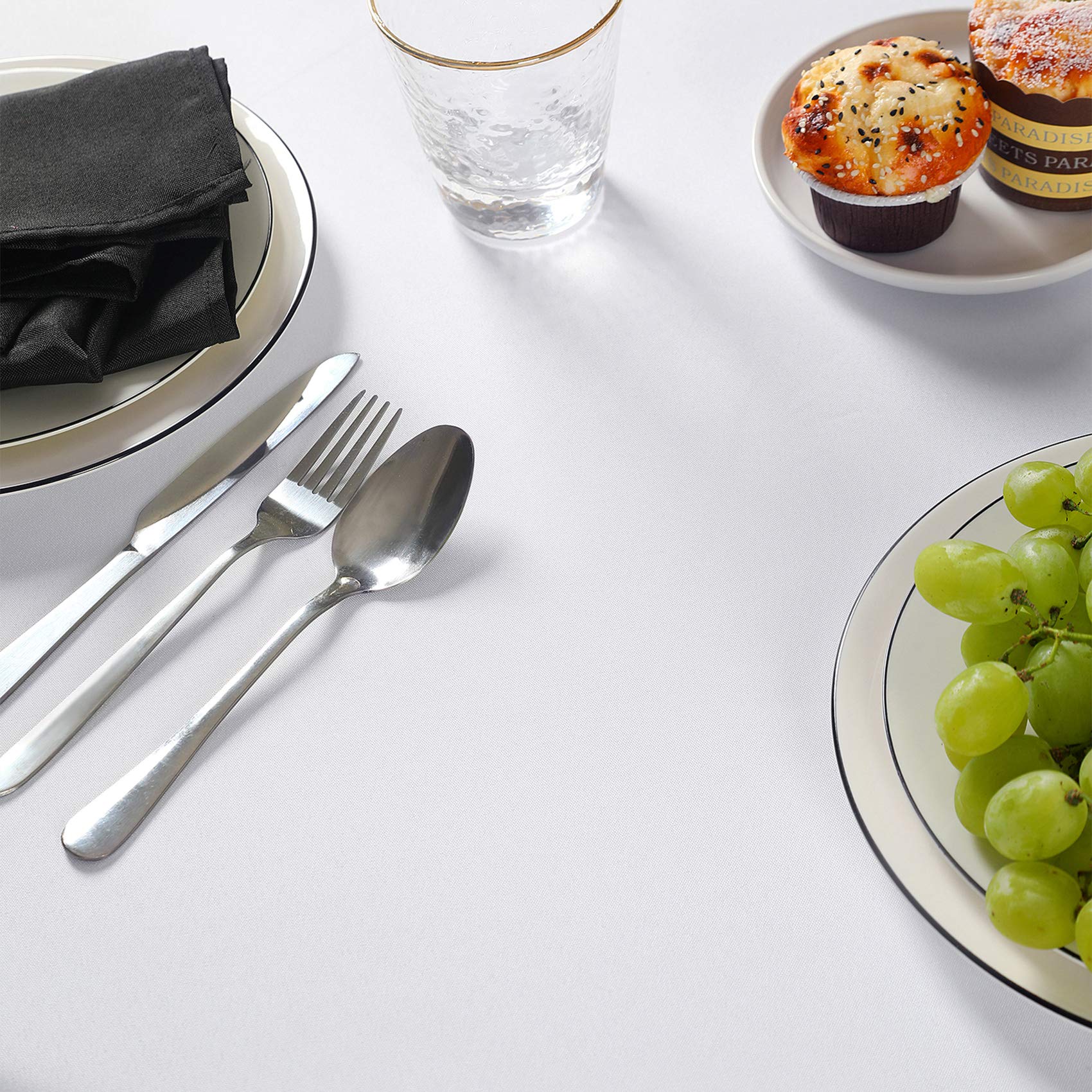 Cupuamon durable polyester fabric rectangle tablecloth for long-lasting use