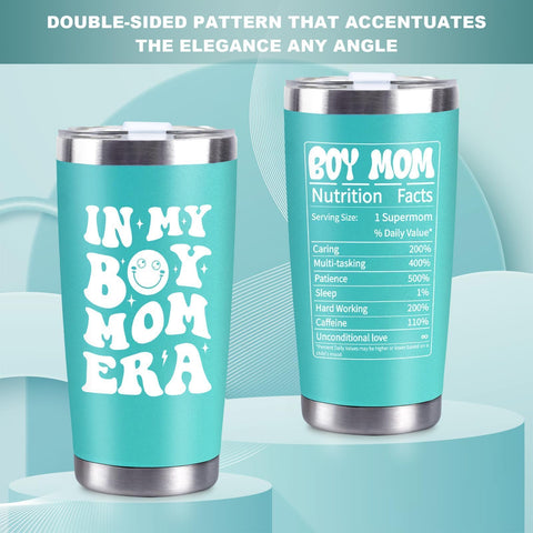 CUPLOOV In My Boy Mom Era straw included for convenient drinking.