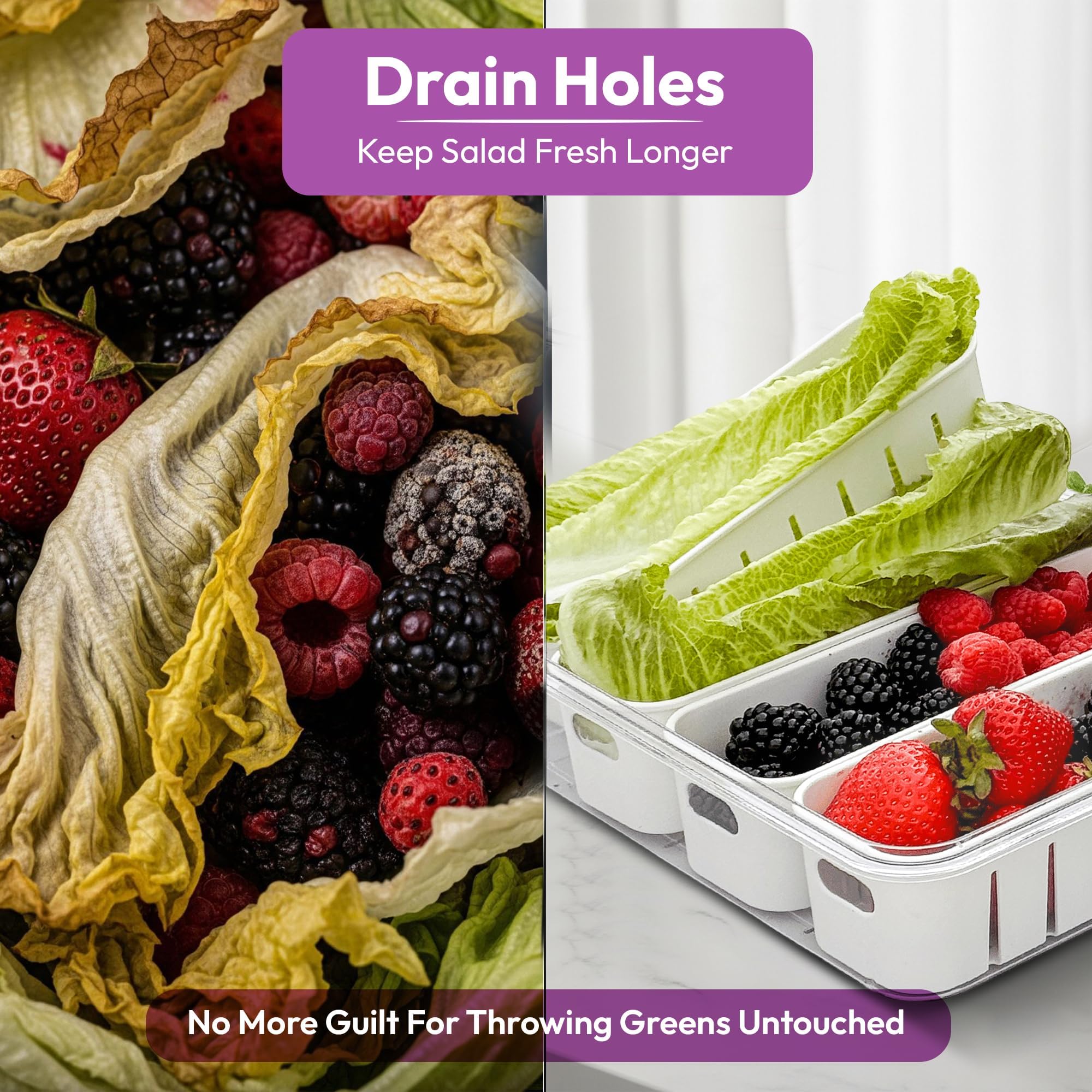 Curiocuterie salad bar with clear lid for quick visibility.