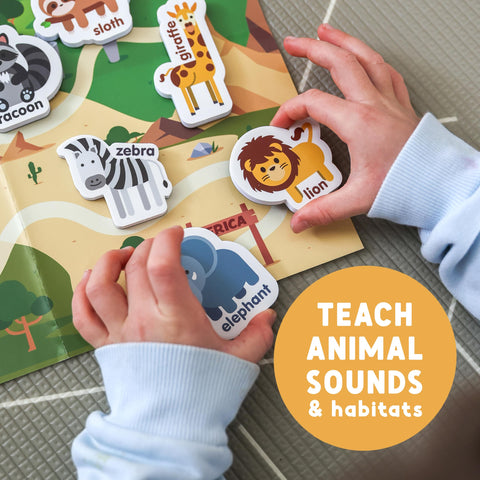 Curious Columbus zoo map poster magnet brightens lessons and helps navigation of habitats.