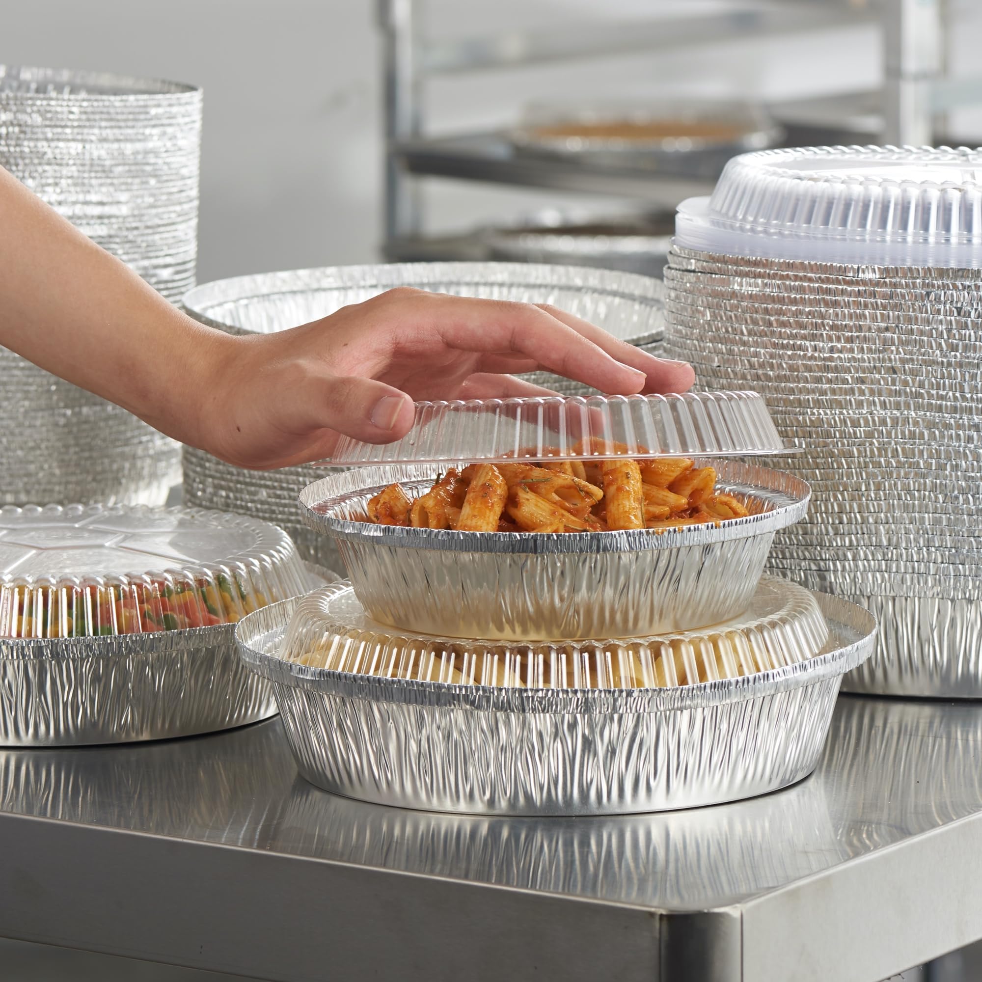 CURTA round pan design saves space in catering and storage.