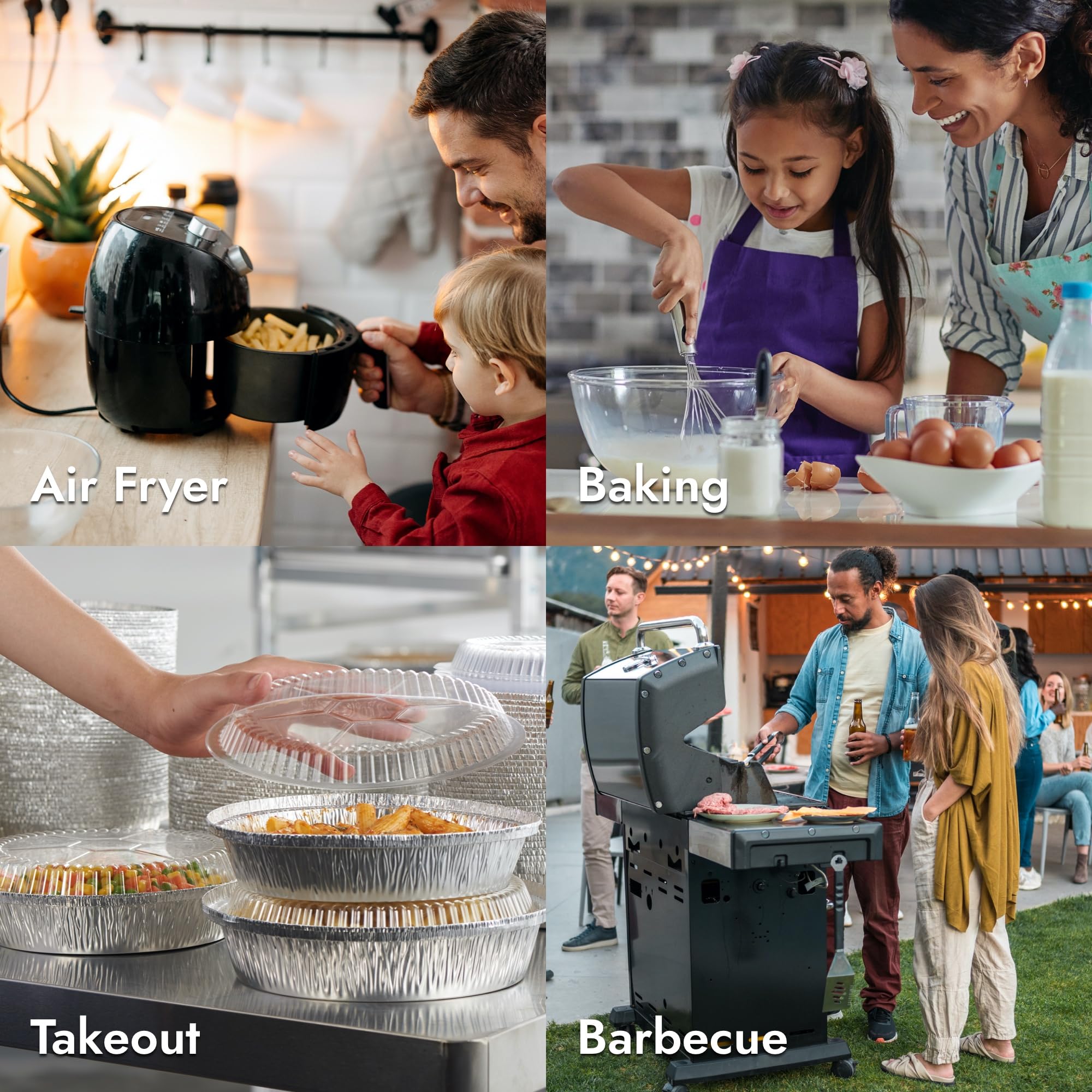 CURTA eco-friendly aluminum pan suitable for oven and freezer.