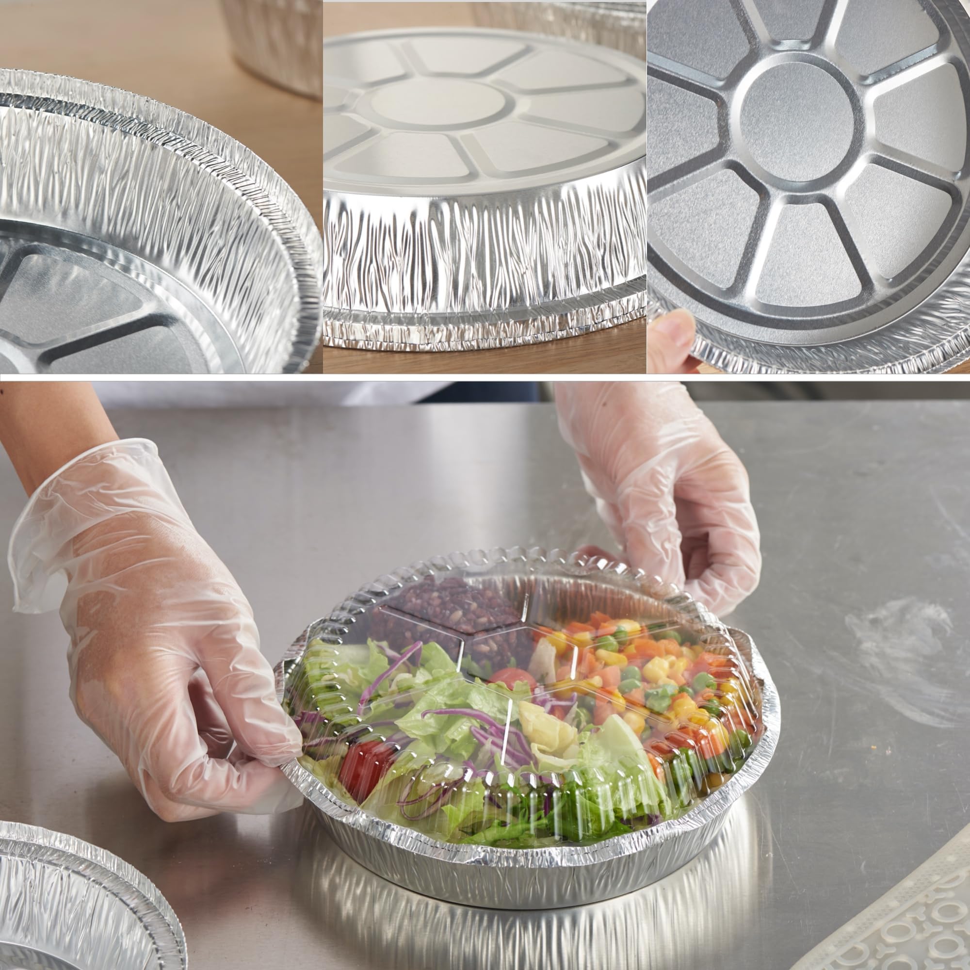 CURTA foil pans with lids for easy takeout and visibility.