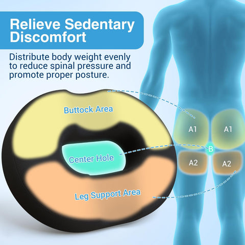 CushZone donut pillow fits dining and office chairs comfortably
