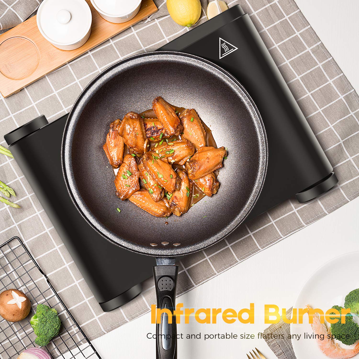 Cusimax cookware compatibility up to 7.1 inches for versatile use.