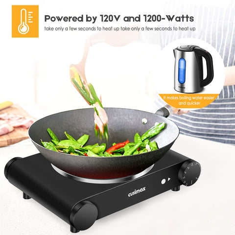 Easy-clean ceramic surface wipes clean after cooking.