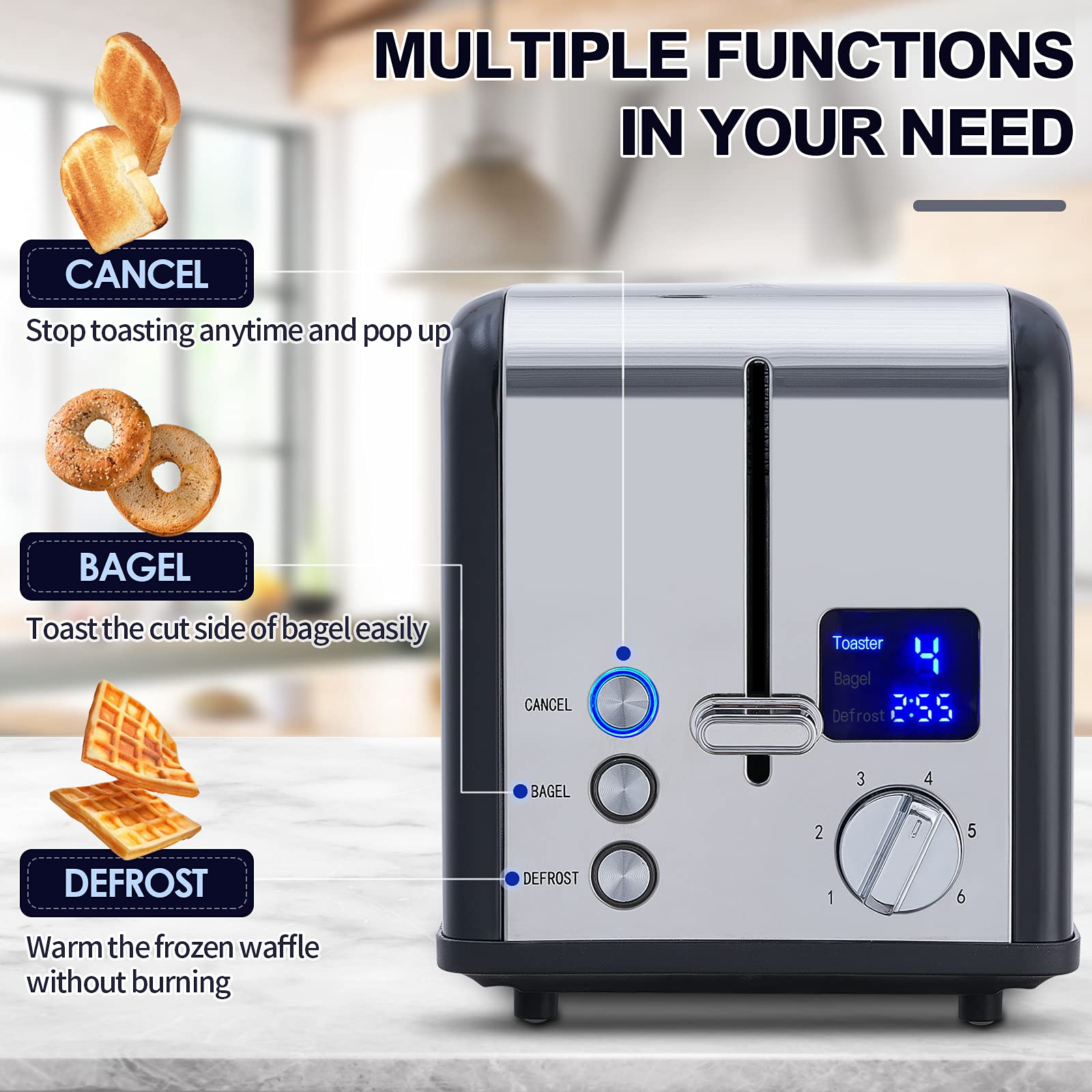 CUSIMAX toaster removable crumb tray simplifies cleanup after toast sessions