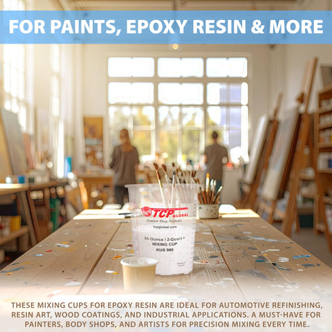 Custom Shop clear cups enable easy content visibility during mixing