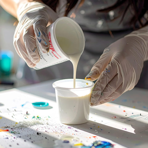 Custom Shop polypropylene cups resist solvents for tough painting tasks