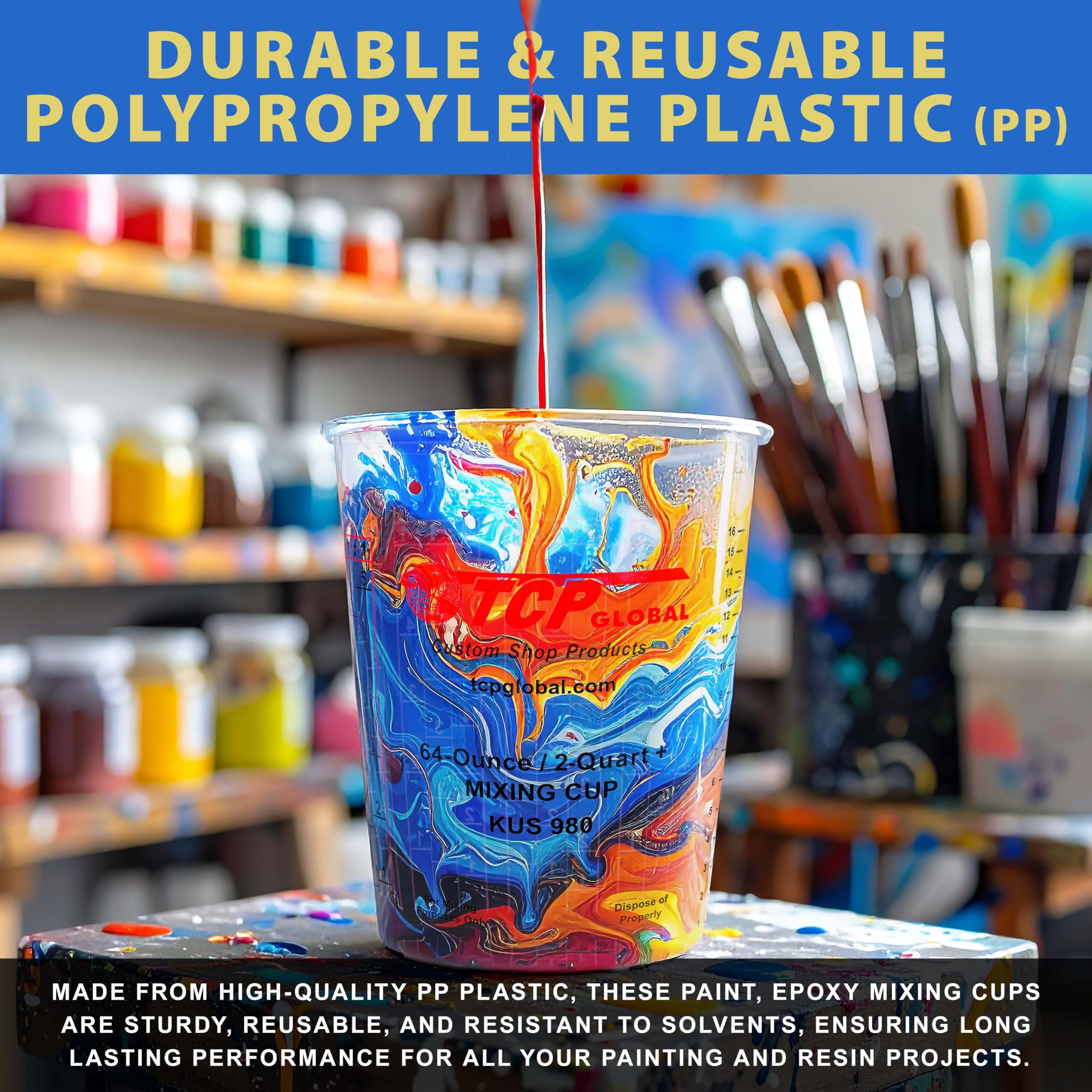 Custom Shop reusable cups reduce waste in project workflows