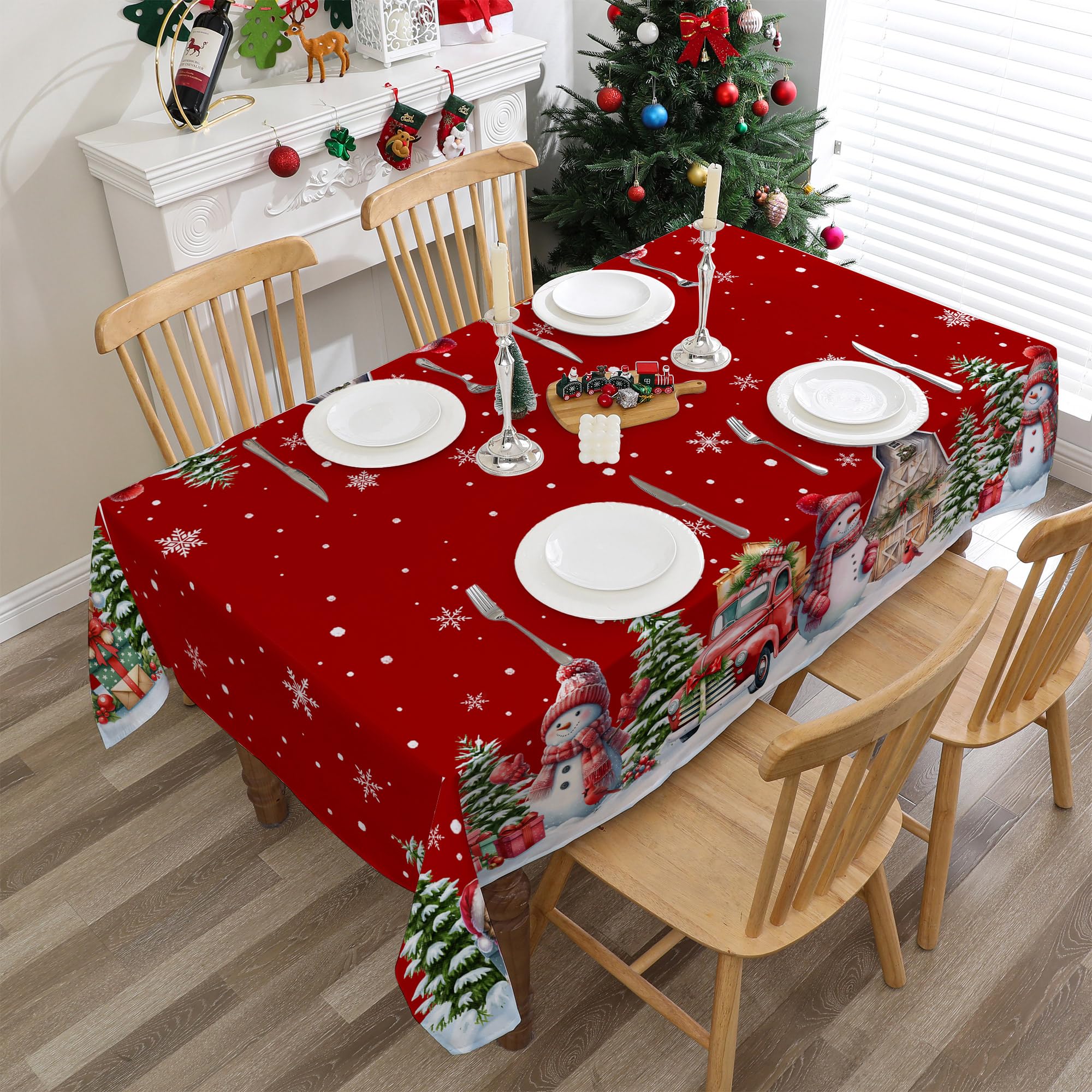 Cusugbaso tablecloth close-up reveals water-resistant coating for quick cleanup after spills.
