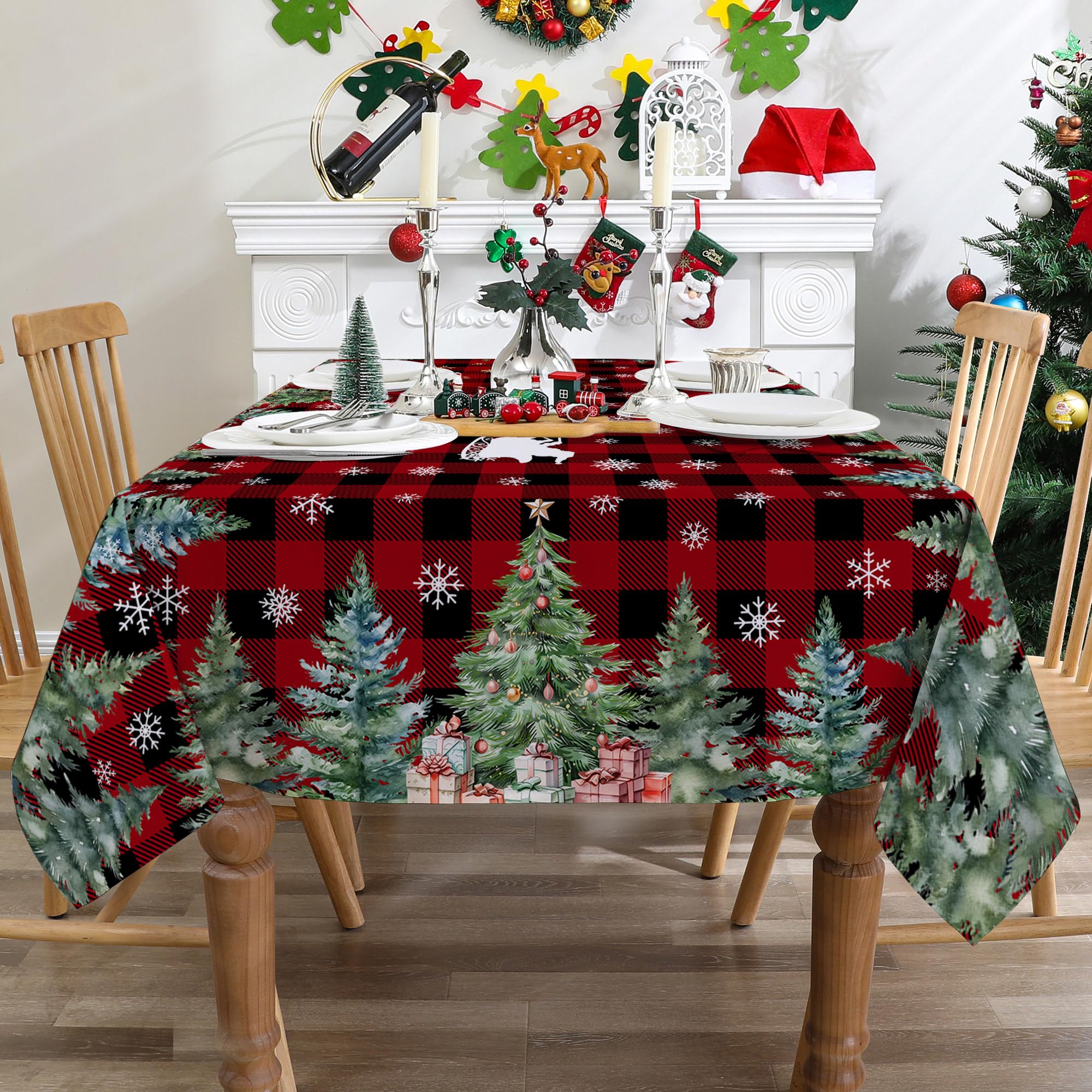 Cusugbaso machine washable tablecloth simplifies cleanup after celebrations
