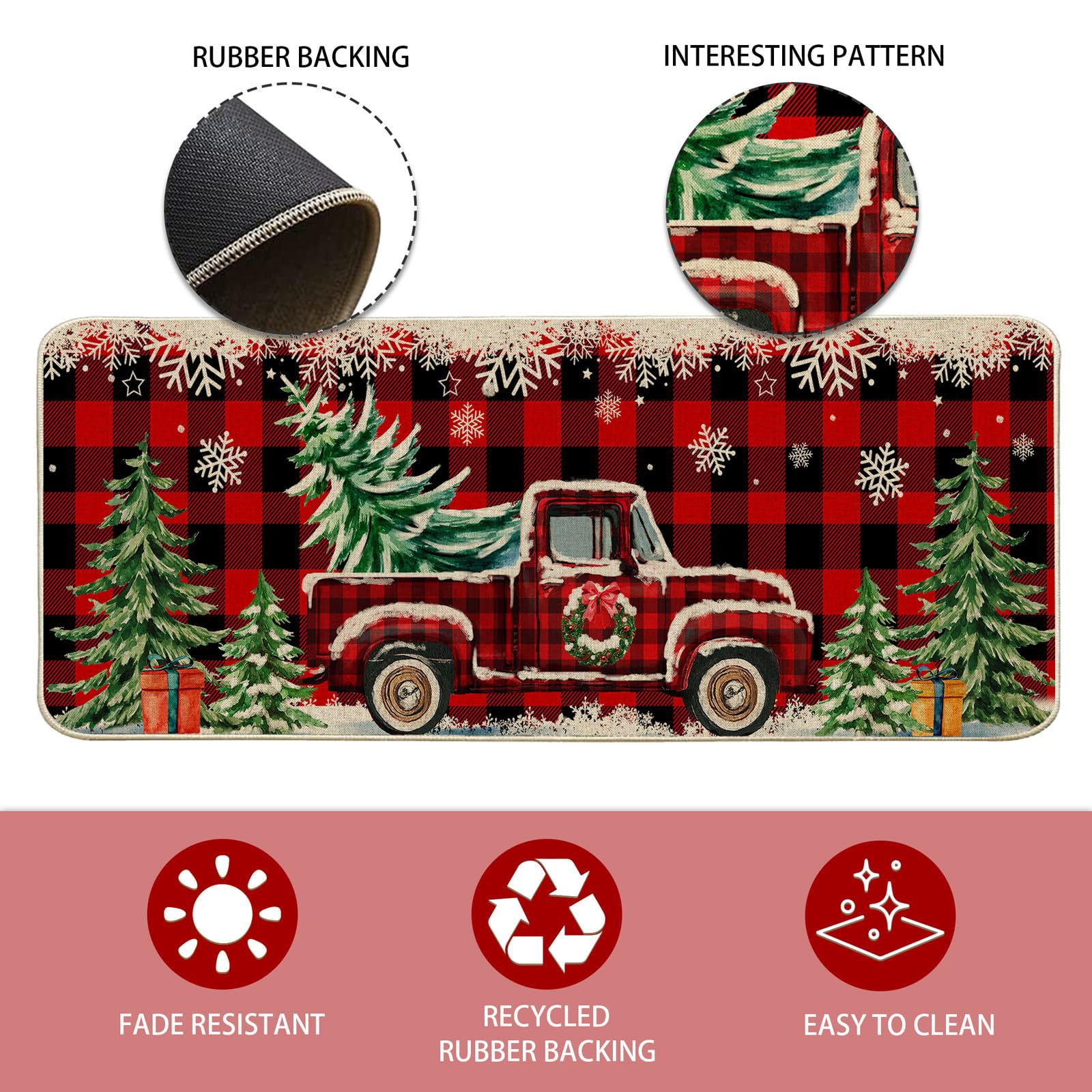 Cusugbaso non-slip backing protects floors from spills and oils.