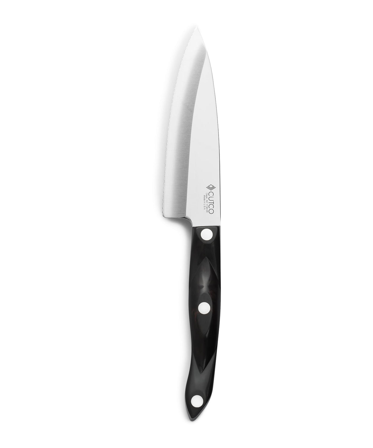 Cutco 1738 Gourmet Prep Knife with brown Classic handle enables precise prep tasks