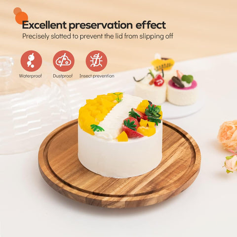 Cutesun shatterproof acrylic dome protects desserts while staying clear