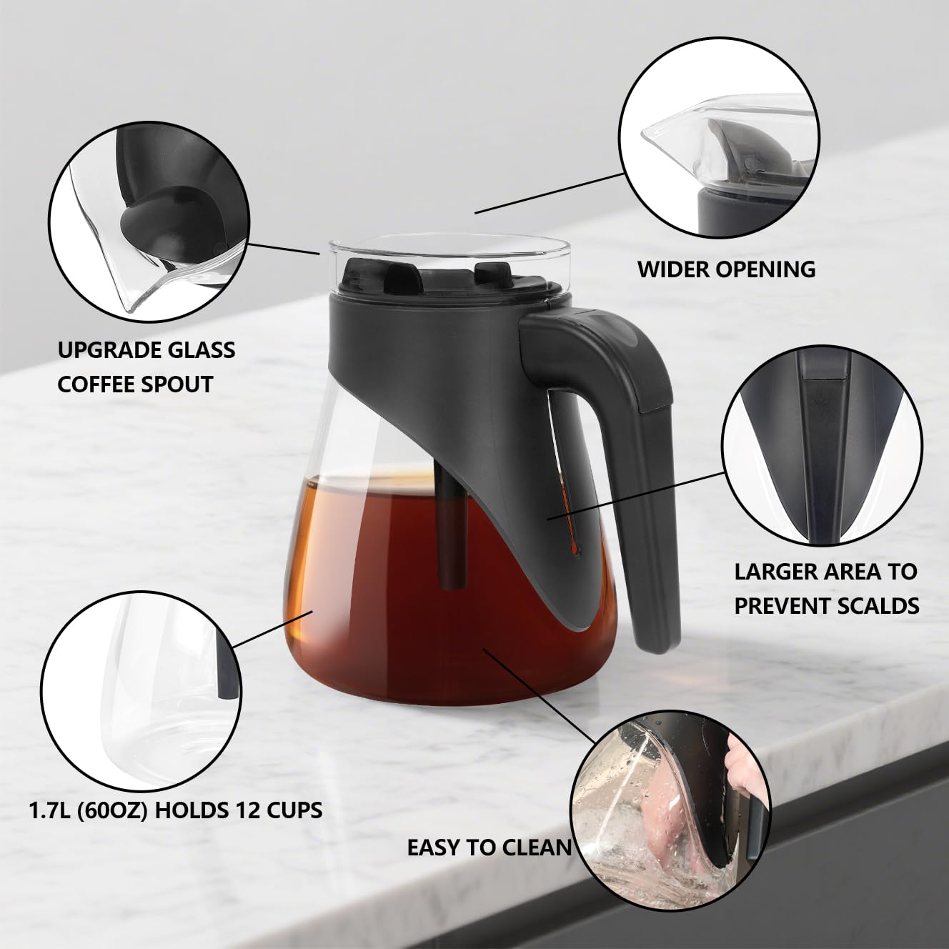 CUTIECLUB premium borosilicate glass with high heat resistance.
