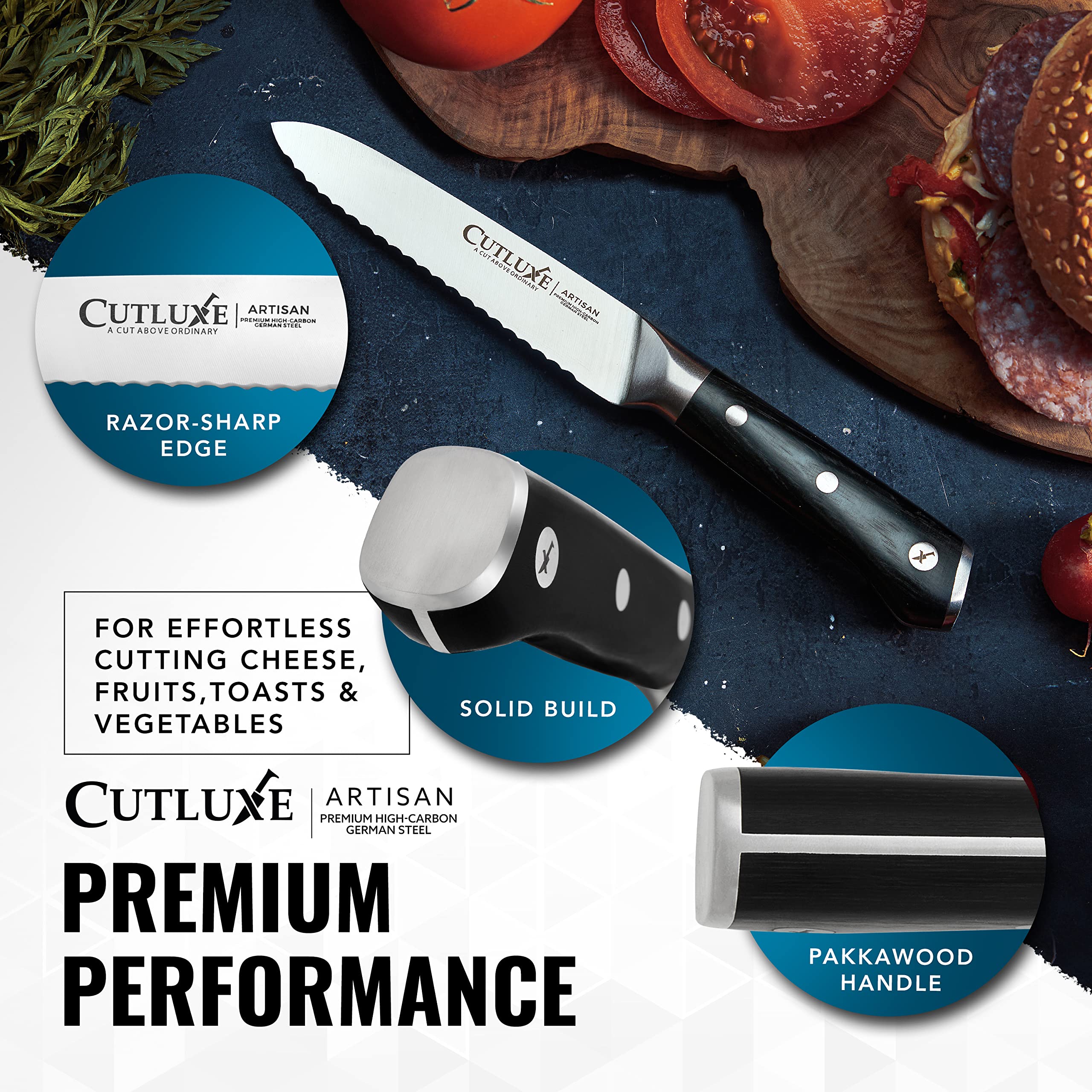 Artisan Series Cutluxe knife combines craftsmanship with everyday kitchen utility.
