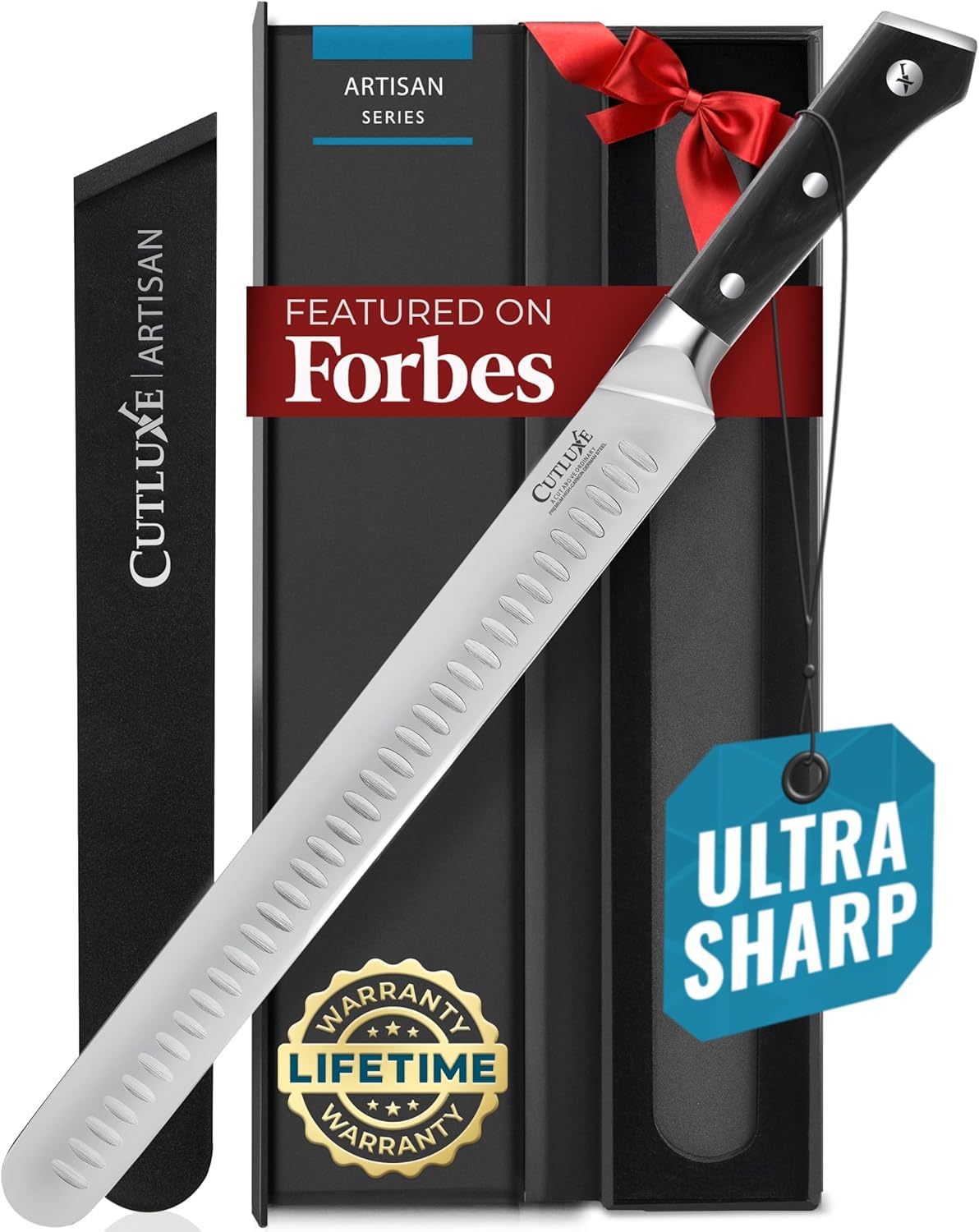 Cutluxe brisket knife 12-inch edge for precise carving of brisket and roasts