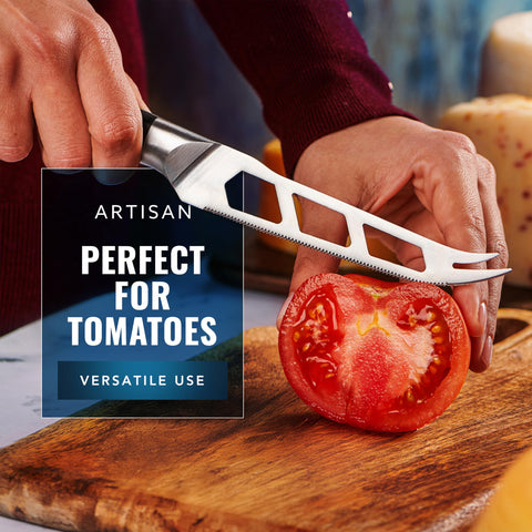 Cutluxe cheese knife lifetime warranty for peace of mind.