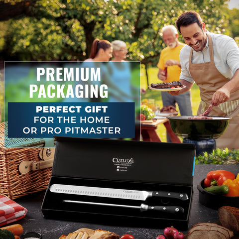 Cutluxe gift-ready BBQ knife set perfect for gifting cooks