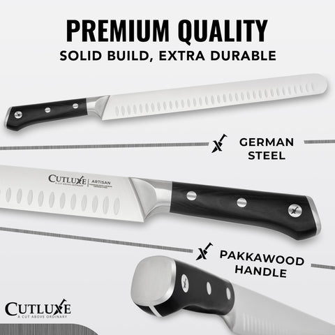 Cutluxe honing rod 10in for maintaining sharp, ready-to-use blades