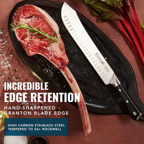 Cutluxe weight-forward balance aids controlled, powerful cuts