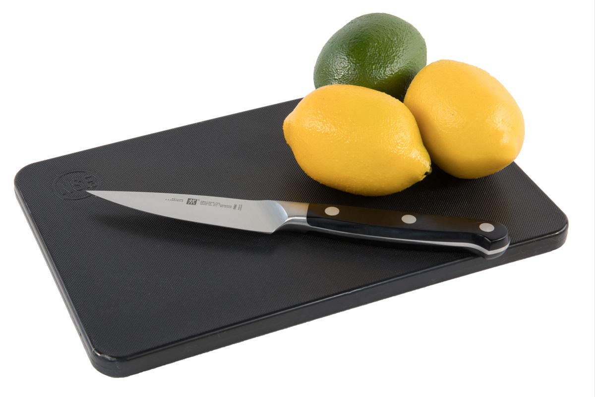 CuttingBoard black color conceals nicks and stains between cleanings.
