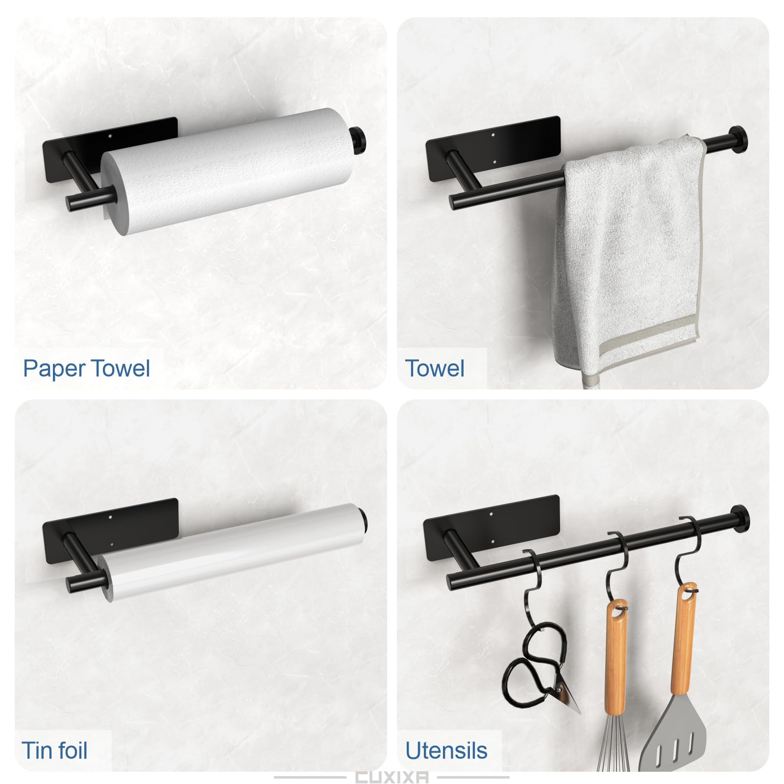 CUXIXA drilling option for secure towel holder on rough walls.