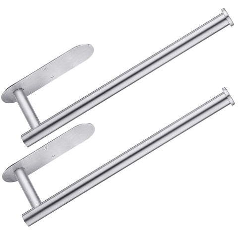 CUXIXA under-cabinet adhesive paper towel holder keeps towels within reach and saves counter space.
