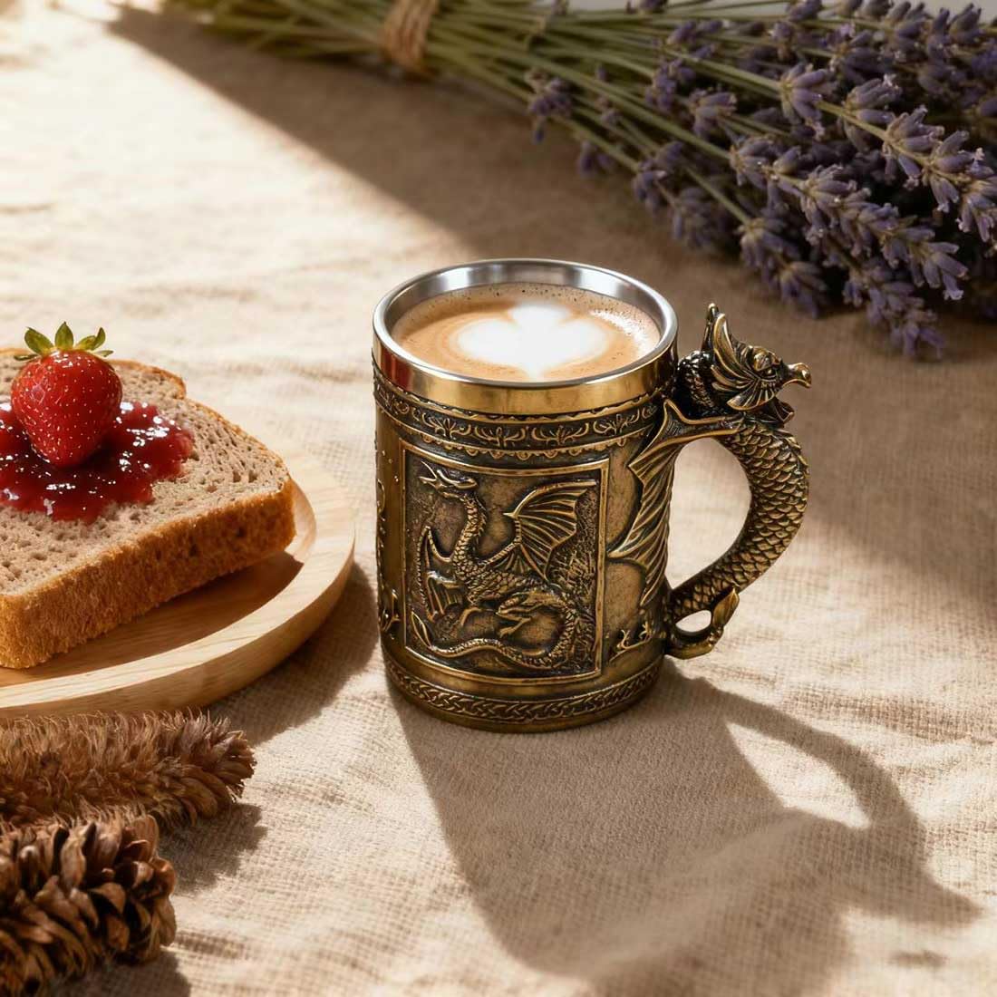 Cuzokola dragon coffee mug 14oz: comfortable grip for daily use