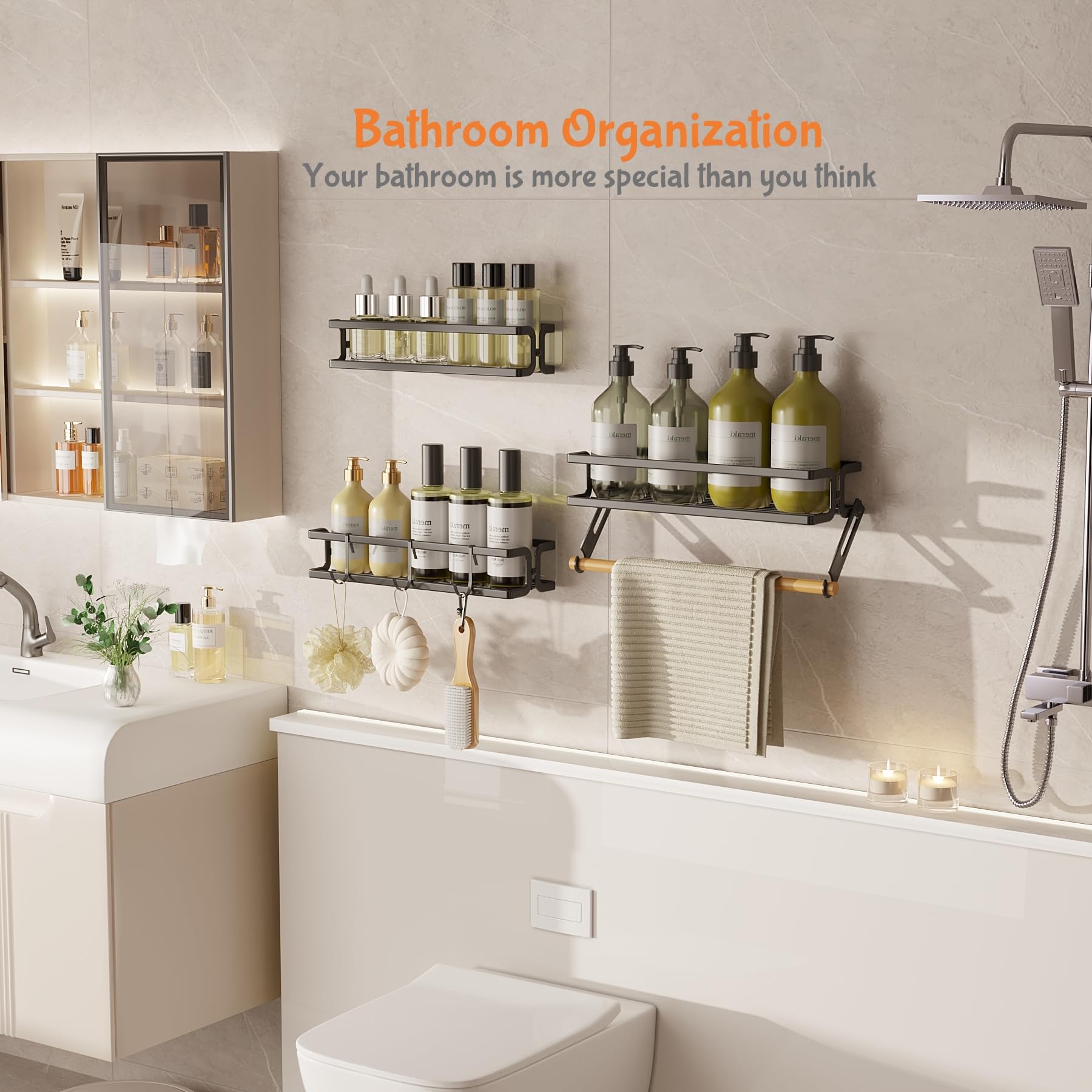 Cvesqkxr adhesive spice rack installs without drilling on walls
