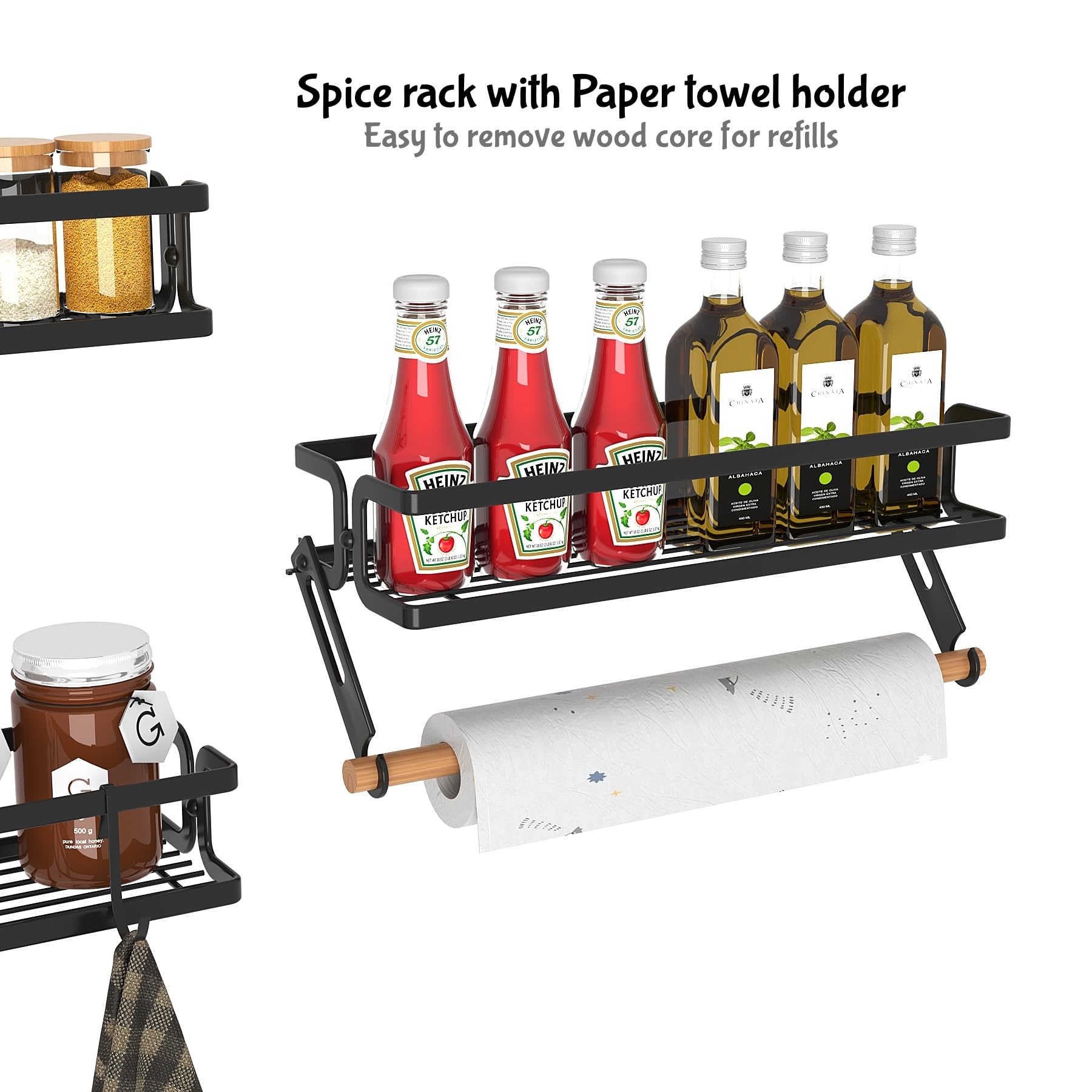 Cvesqkxr spice jar holders keep jars organized and visible