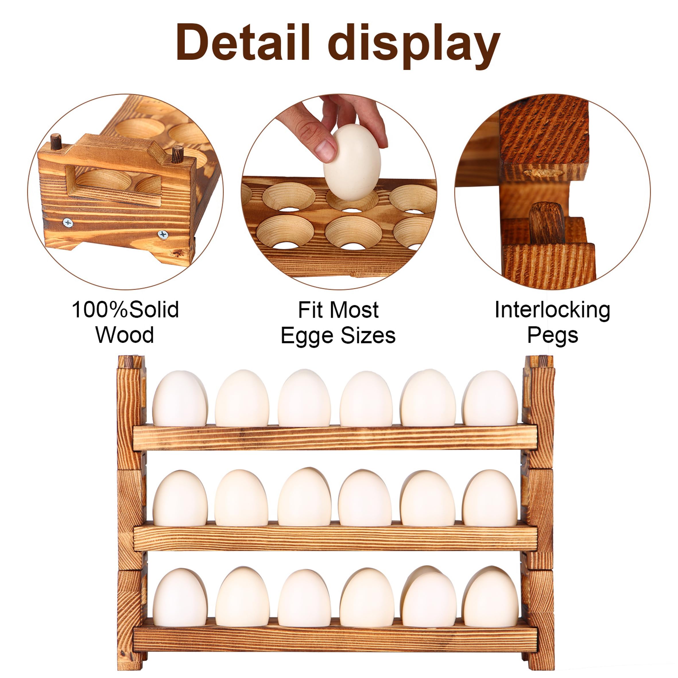 CVHOMEDECO durable pinewood finish adds warm farmhouse charm to your kitchen