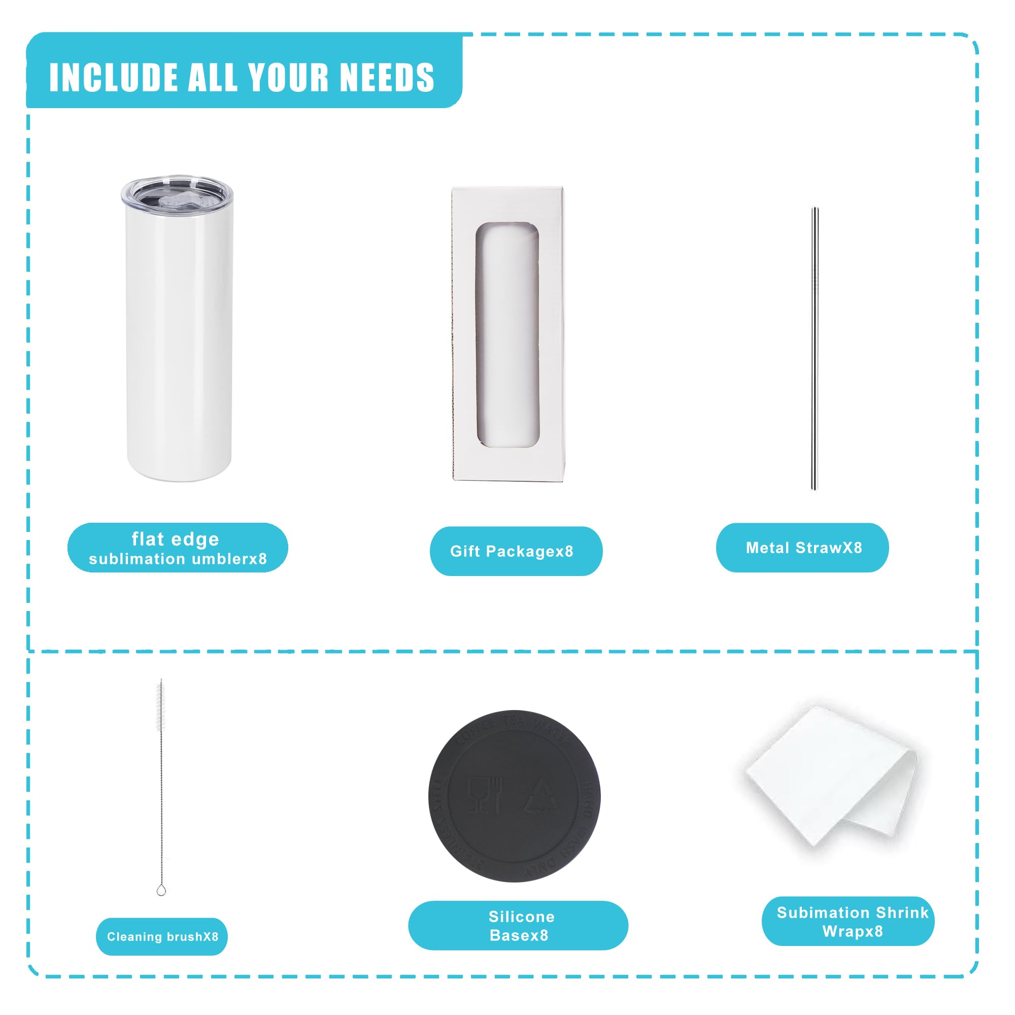 CWRIEB tumbler with metal straw and lid for on-the-go sipping