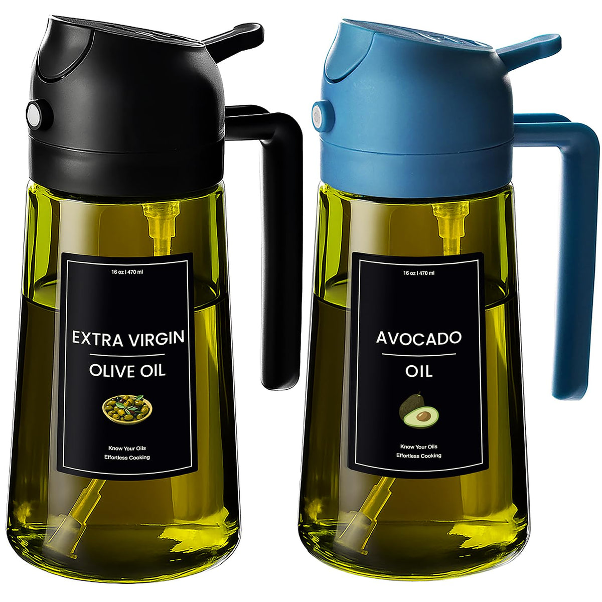 CXINYI olive oil dispenser with mist and pour modes for versatile cooking