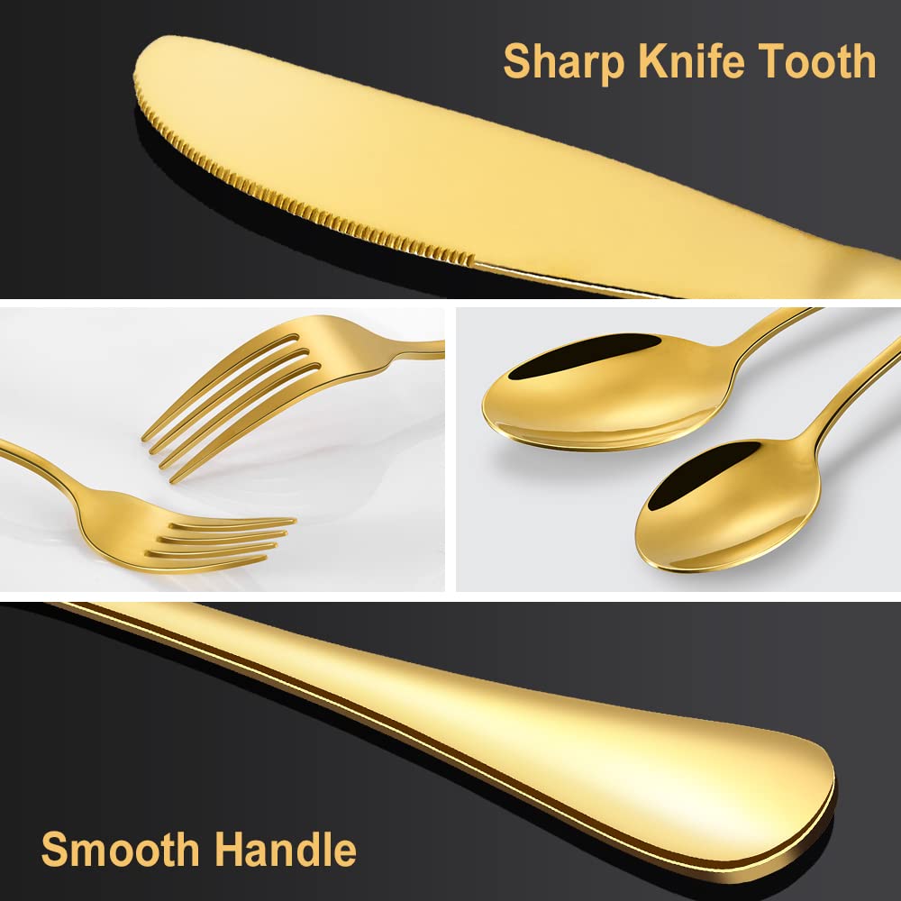 CXJY gold forks with mirror finish add sophistication to meals.