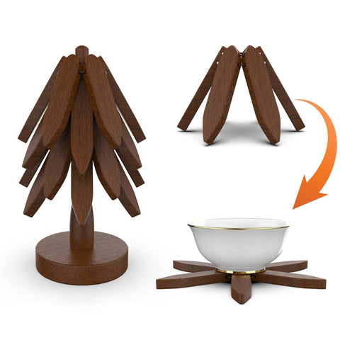 CYANLUX trivet protecting countertops on glass, marble, and wood surfaces