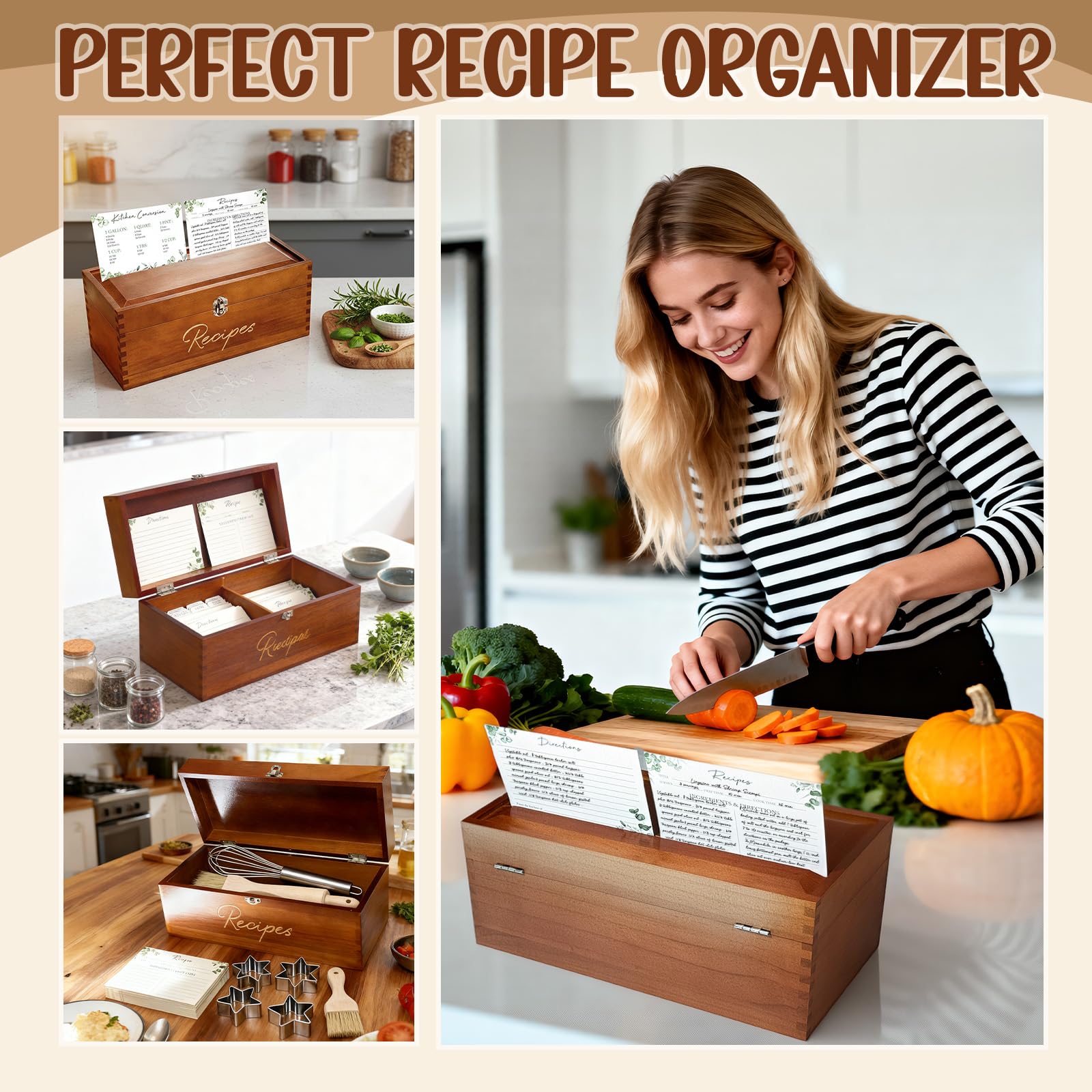 CYAOOI box size supports large handwritten recipes and tools.