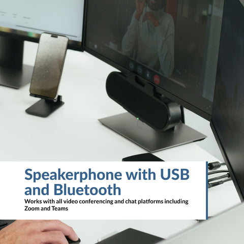 CA-2890PRO on-monitor clamp demonstrates stable space-saving placement