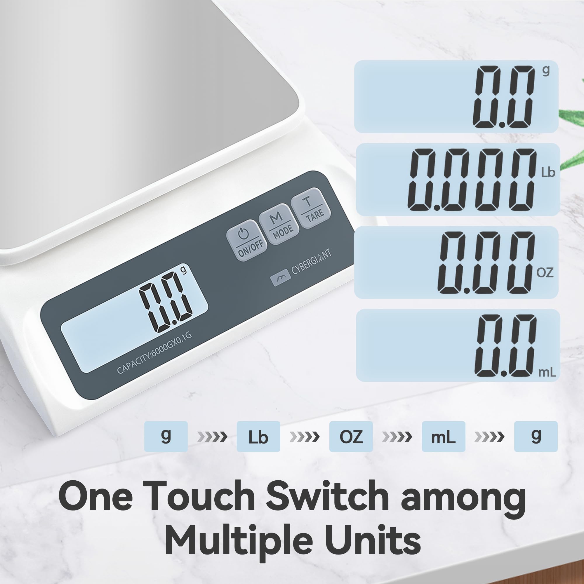 Cybergiant meal prep scale ideal for portion control and recipes