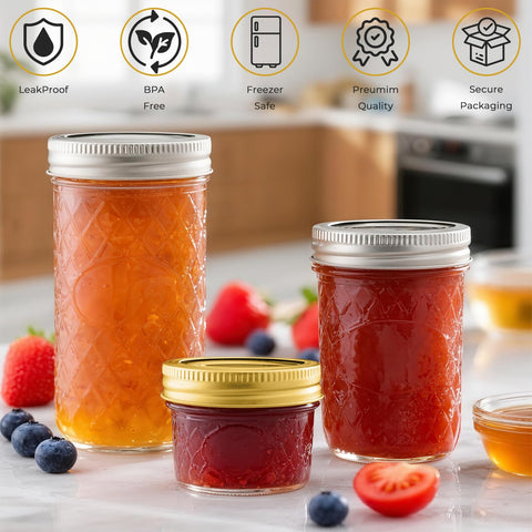 CycleMore 12oz mason jar ready for crafts like candles and beads.