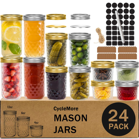 CycleMore 4oz mason jar with lid and band showing airtight storage.