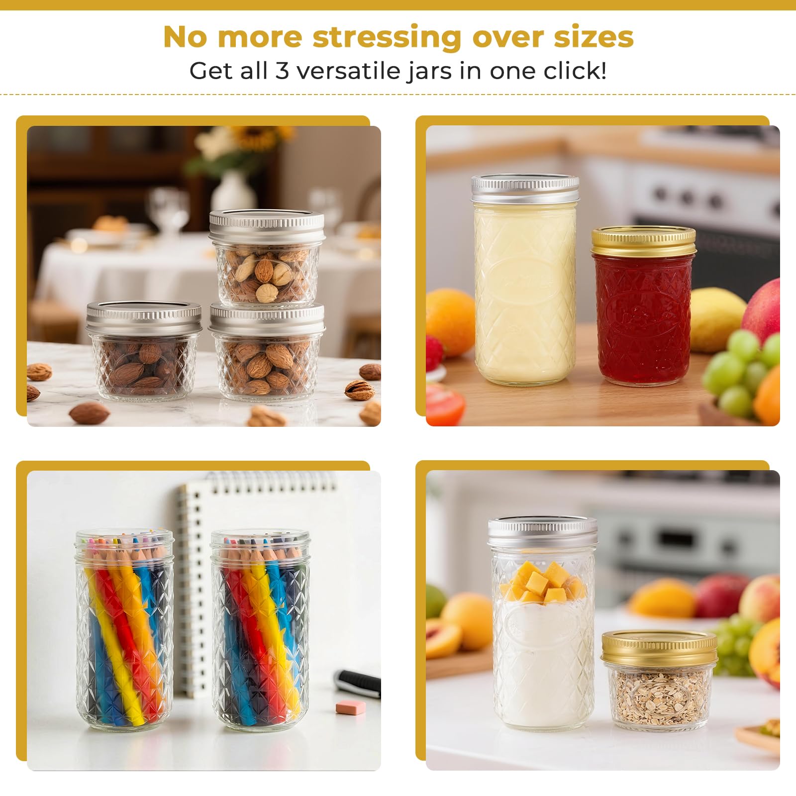 CycleMore jars shown in dishwasher-safe setup for easy cleaning.