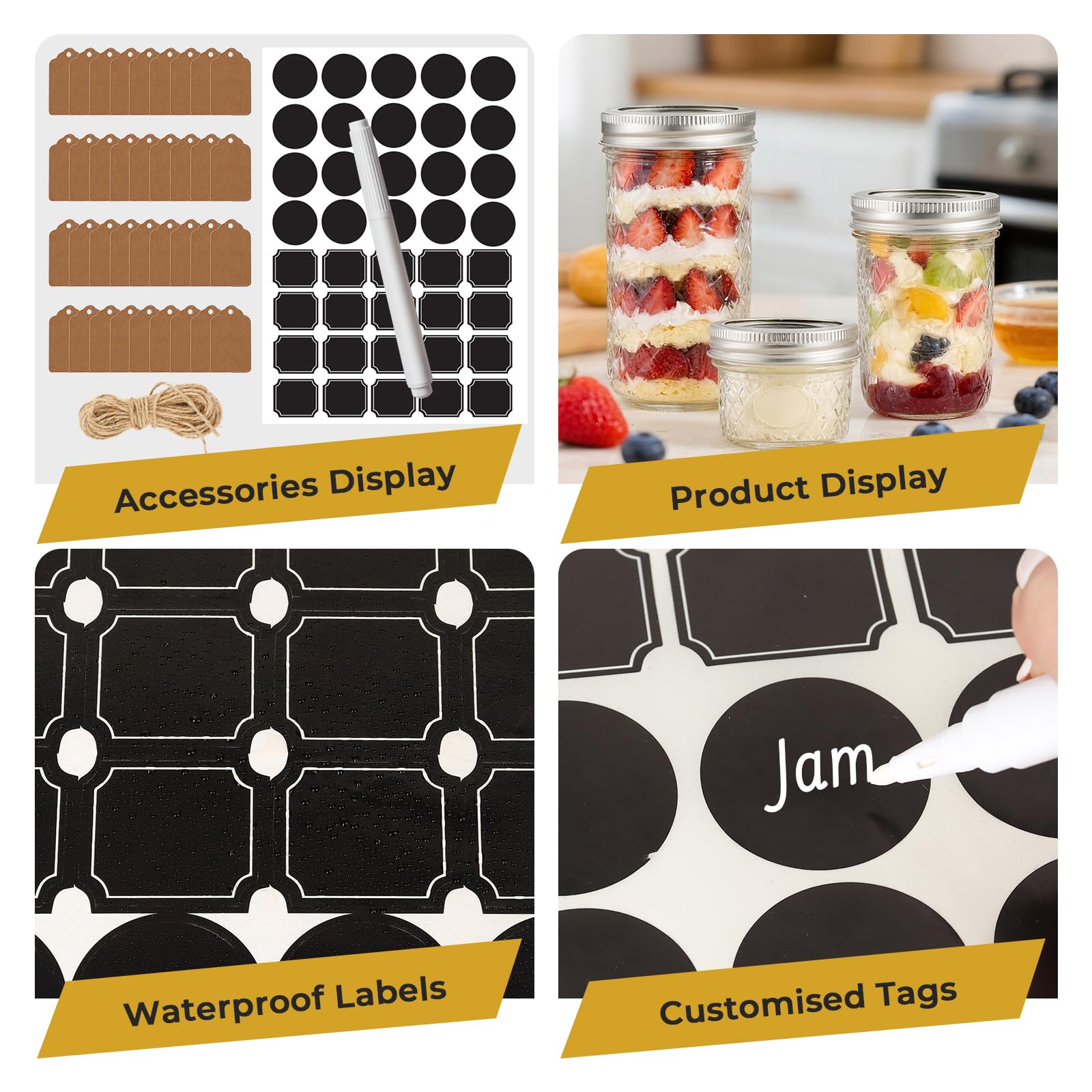 CycleMore jars neatly organized in pantry for easy access.