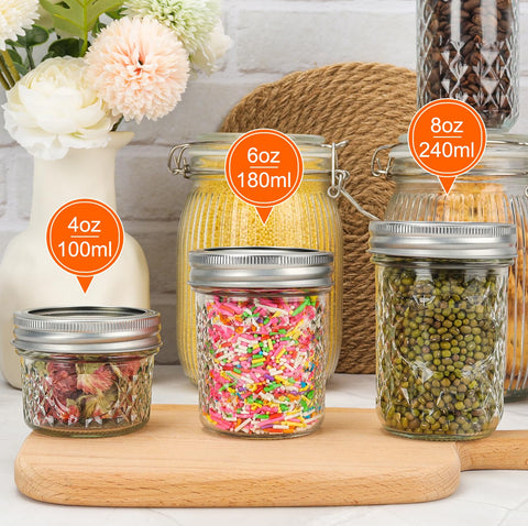 CycleMore jars store jams and spices with clear visibility.