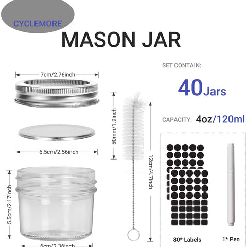 CycleMore silver lid separable jar with secure seal for versatile use.