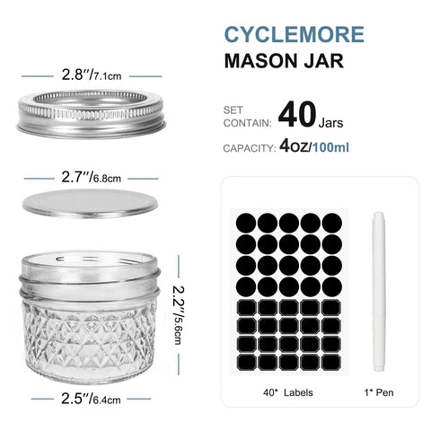 CycleMore silver separable lids provide airtight freshness for jams and spices.