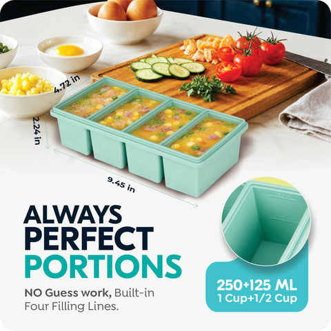 CyhHave leakproof freezer tray lid locks in freshness and prevents spills