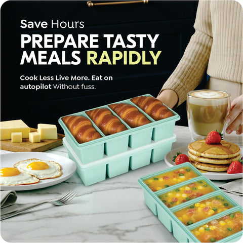 CyhHave freezer tray ideal for broths, soups, and leftovers in portions